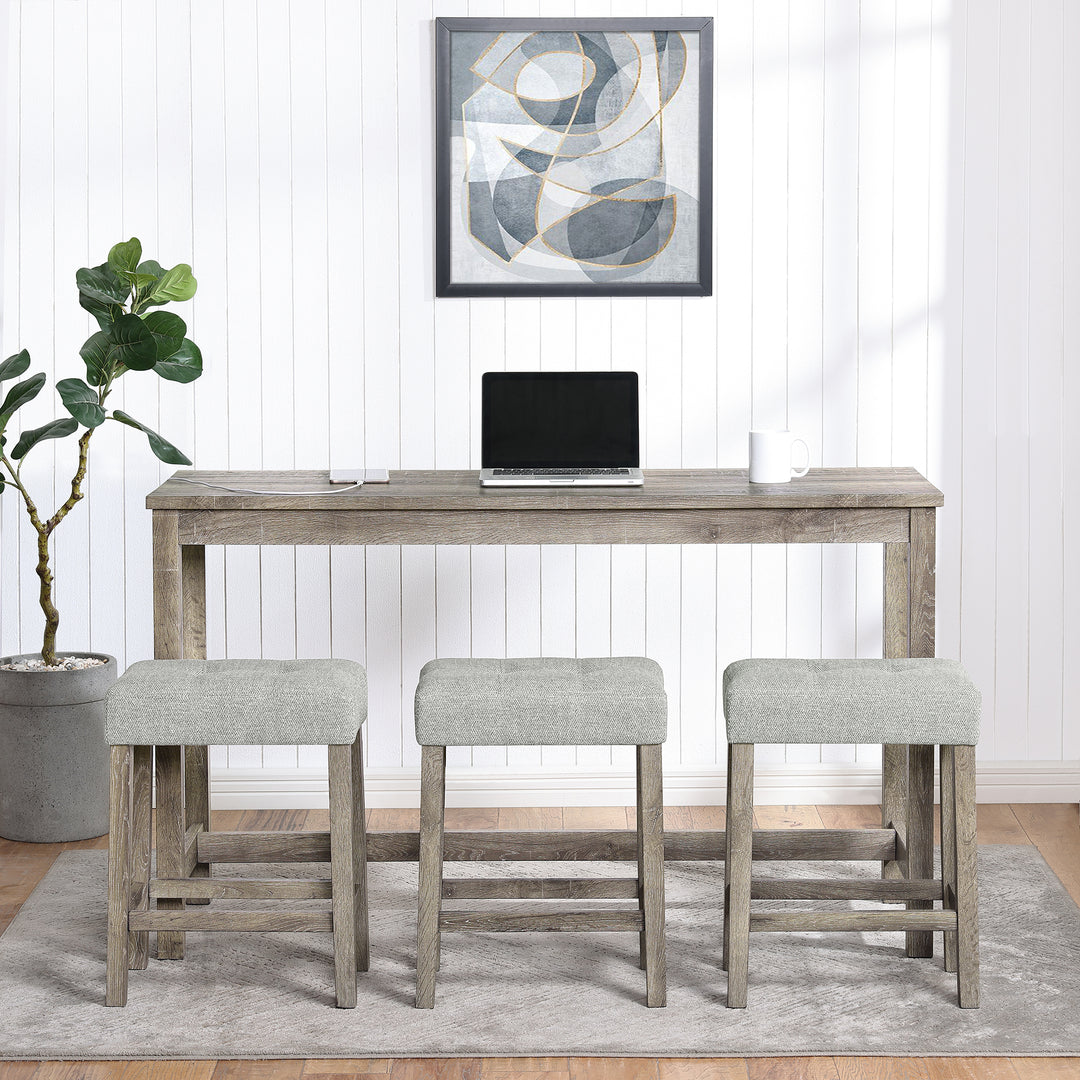 Buy farmhouse furniture Ash Wood Modern Cottage Farmhouse Bar Table Set - Modern Cottage Farmhouse Furniture