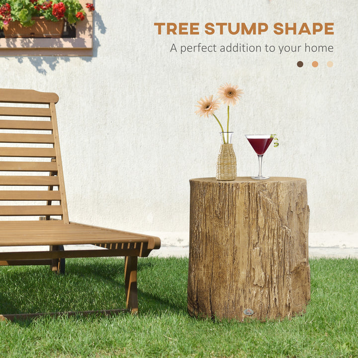 Buy farmhouse furniture Tree Stump End Table | Concrete Farmhouse Accent Table | Indoor &amp; Outdoor | 198 lb Capacity - Modern Cottage Farmhouse Furniture