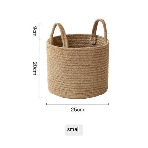 Buy farmhouse furniture Torre Melissa | Large Jute Mediterranean Farmhouse Hand-woven Cotton Basket - Modern Cottage Farmhouse Furniture