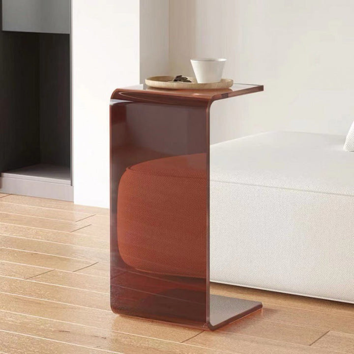 Buy farmhouse furniture The Rennes | Modern Minimalist Transparent Luxury Side Table - Modern Cottage Farmhouse Furniture