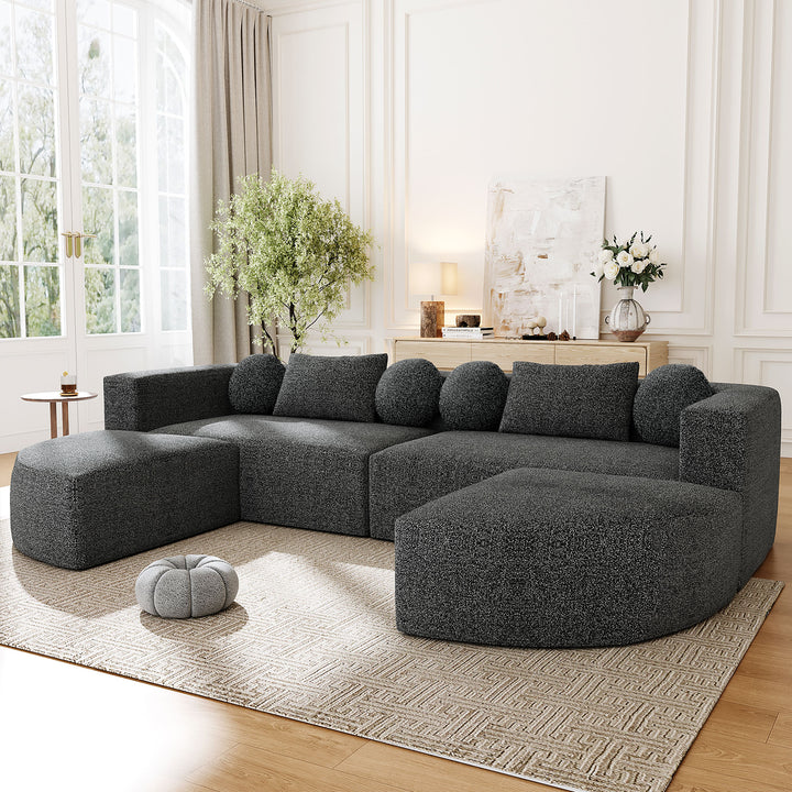Buy farmhouse furniture Charcoal Cottage • Black Modular Cottage Farmhouse Style Sofa Couch - Modern Cottage Farmhouse Furniture
