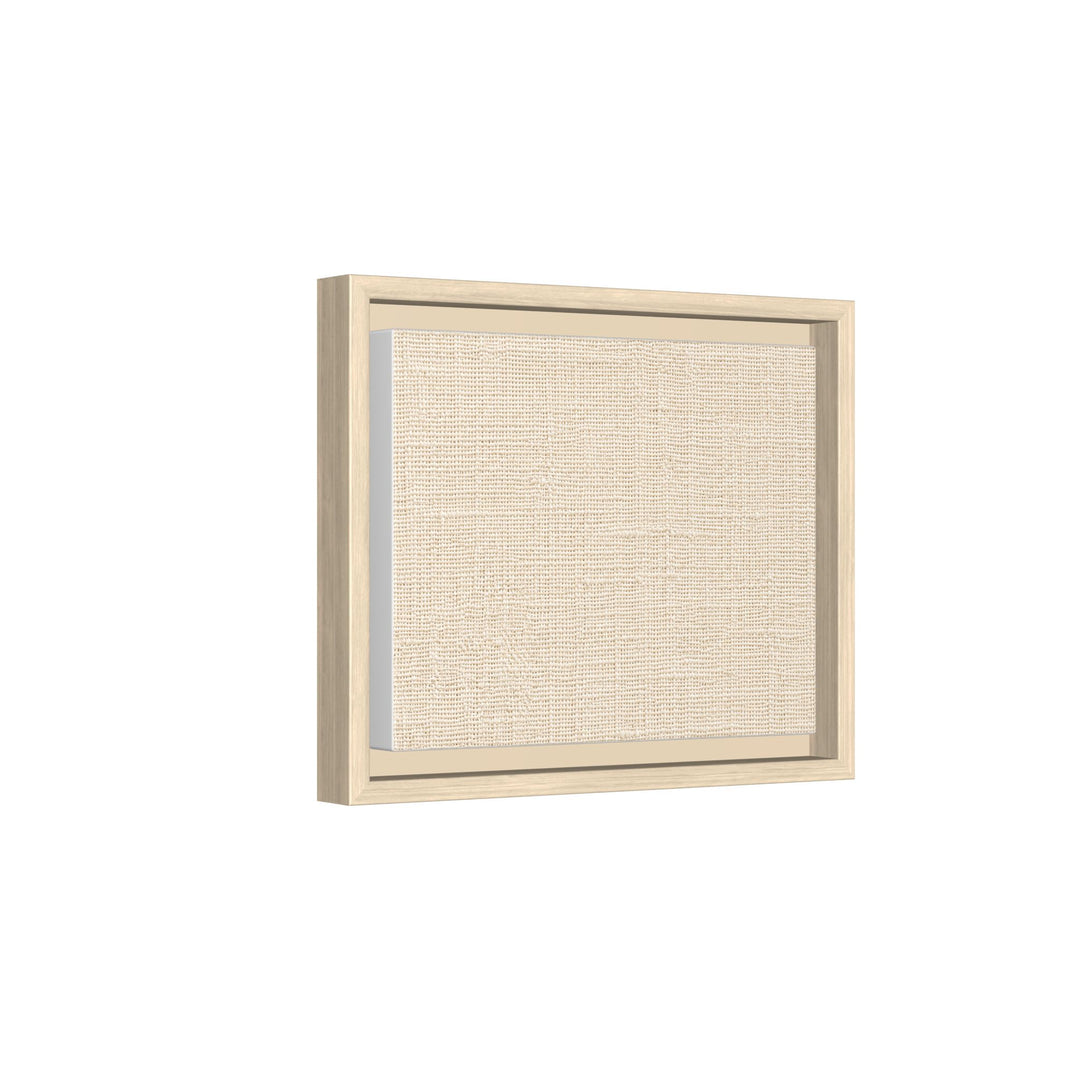 Woven Art Sage &amp; Cream Framed Canvas Wall Art