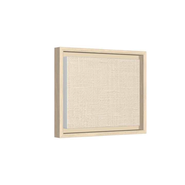 Woven Art Sage &amp; Cream Framed Canvas Wall Art
