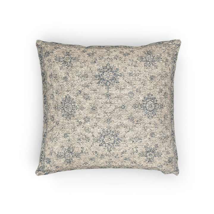 Blue Bell Woven Pillow — Neutral Textured Decorative Throw Pillow for Modern Rustic Home