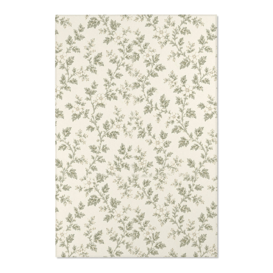 Buy farmhouse furniture Vintage Botanical Cream &amp; Sage Accent Rug - Modern Cottage Farmhouse Furniture