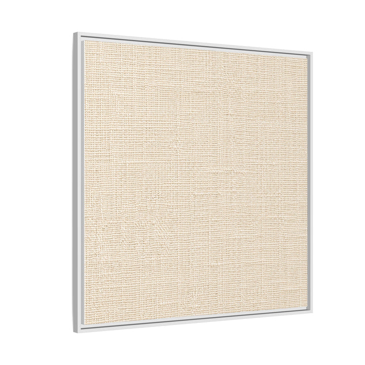 Woven Art Sage &amp; Cream Framed Canvas Wall Art