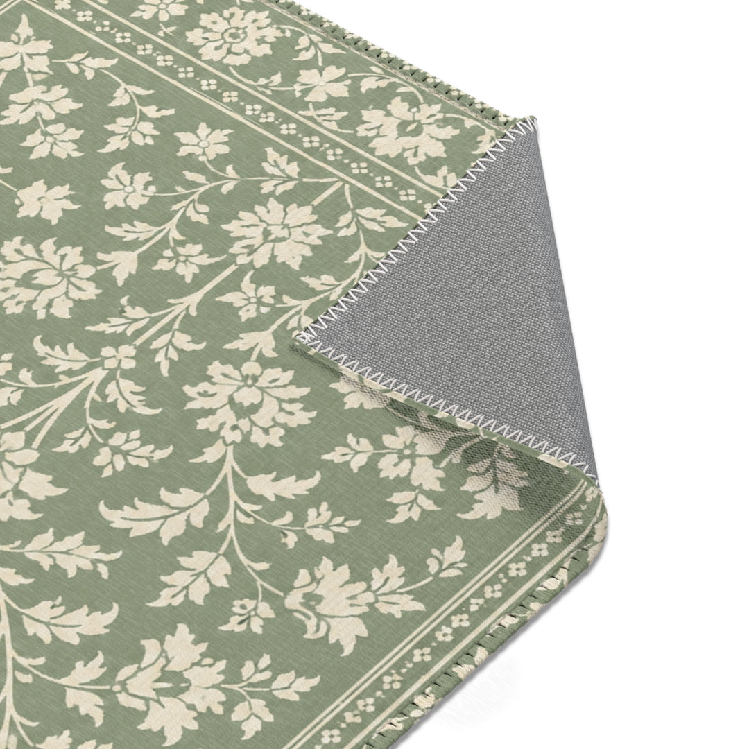 Buy farmhouse furniture Decorative Cream &amp; Sage Area Rug By. Artisan Blooms - Modern Cottage Farmhouse Furniture