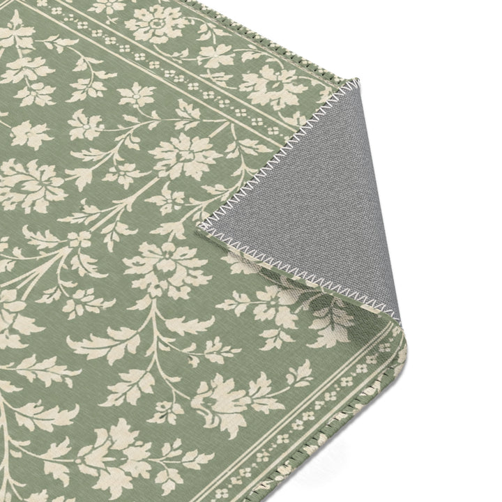 Buy farmhouse furniture Decorative Cream &amp; Sage Area Rug By. Artisan Blooms - Modern Cottage Farmhouse Furniture