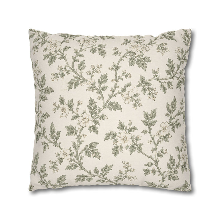 Cream &amp; Sage Floral Pillowcase By. Artisan Blooms