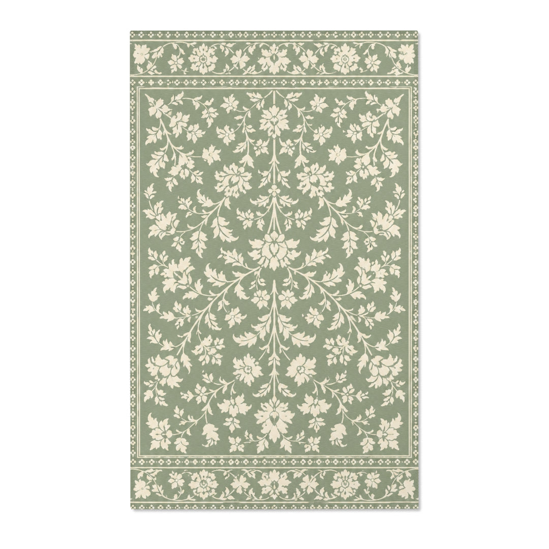 Buy farmhouse furniture Decorative Cream &amp; Sage Area Rug By. Artisan Blooms - Modern Cottage Farmhouse Furniture