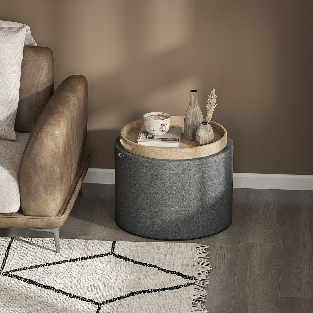 Buy farmhouse furniture Modern Italian Upholstered Round Footstool Storage Ottoman Coffee Table - Modern Cottage Farmhouse Furniture