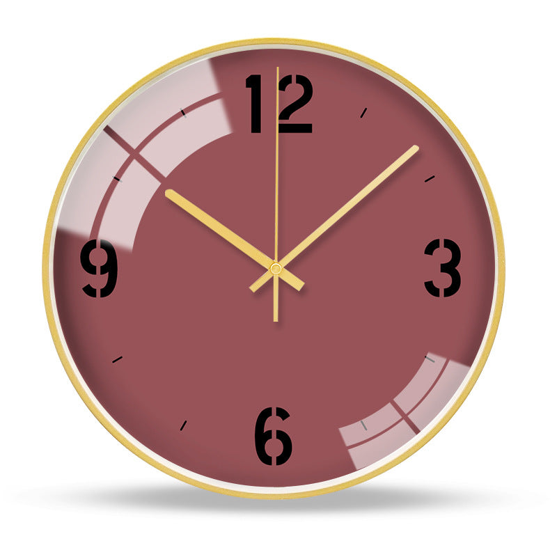 Buy farmhouse furniture Amore Gold Luxury Wall Clock | Silent Sweep Mediterranean Classical | 12" Round - Modern Cottage Farmhouse Furniture