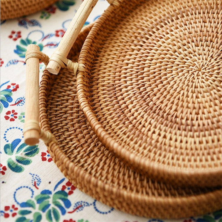 Buy farmhouse furniture Crosia | Handwoven Mediterranean Woven Storage Baskets - Modern Cottage Farmhouse Furniture