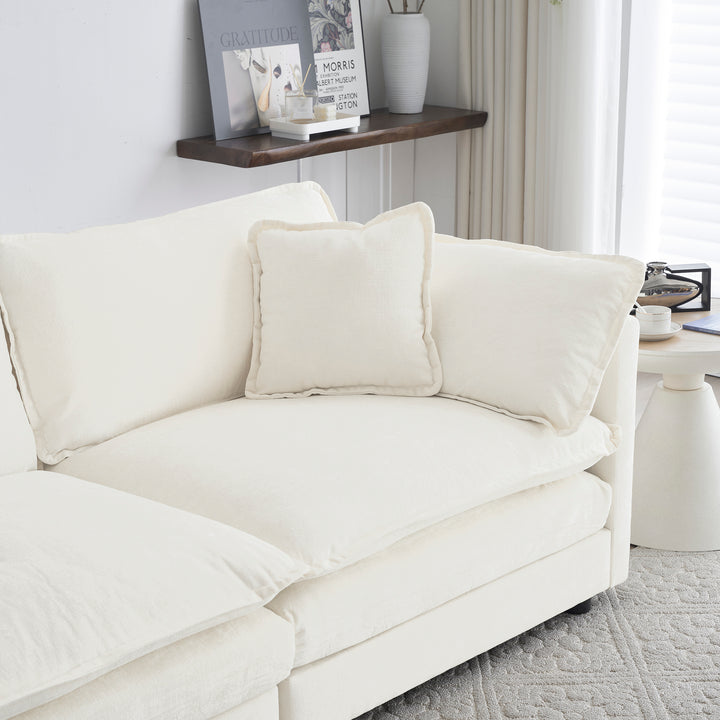 Buy farmhouse furniture Daisy | White Modern Farmhouse Cottage Sofa Sectional - Modern Cottage Farmhouse Furniture