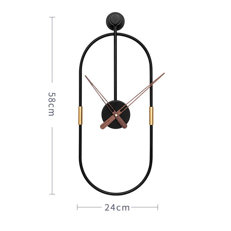 Buy farmhouse furniture Agos Mediterranean Oval Wall Clock | Greek-Inspired Wrought Iron Home Decor - Modern Cottage Farmhouse Furniture