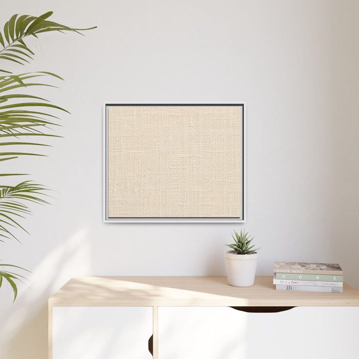 Woven Art Sage &amp; Cream Framed Canvas Wall Art