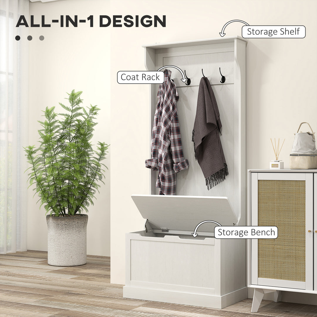 Buy farmhouse furniture White Farmhouse Mudroom Coat Rack Storage Sitting Bench - Modern Cottage Farmhouse Furniture
