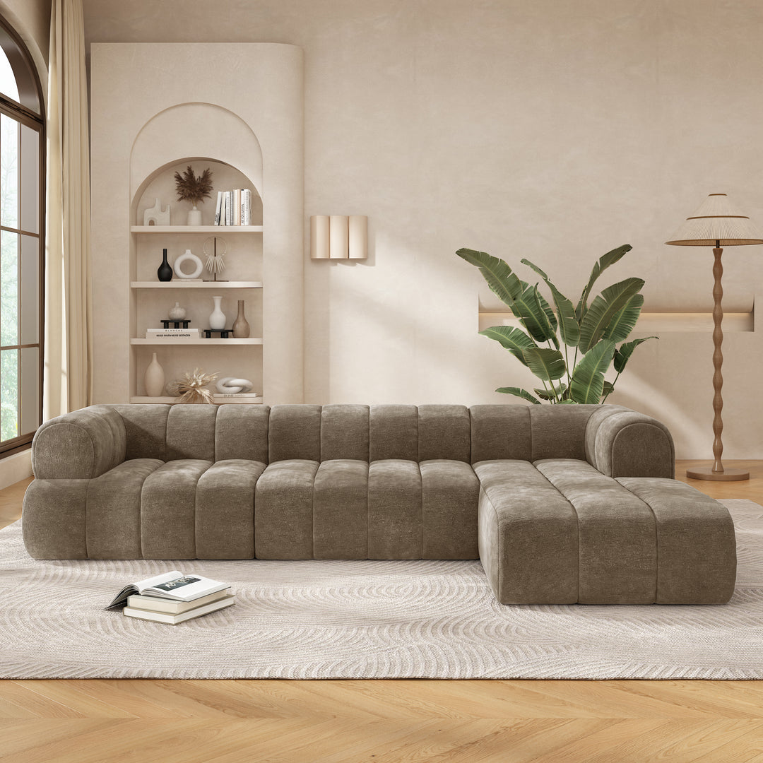 Buy farmhouse furniture Parefeuille • Beige Large Modern Cottage Farmhouse Style Sofa Sectional Couch - Modern Cottage Farmhouse Furniture