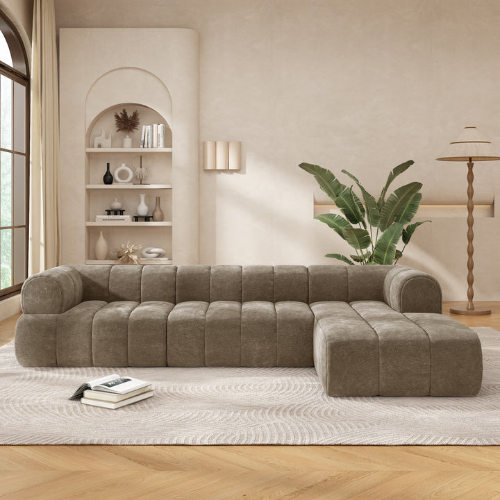 Buy farmhouse furniture Parefeuille • Beige Large Modern Cottage Farmhouse Style Sofa Sectional Couch - Modern Cottage Farmhouse Furniture