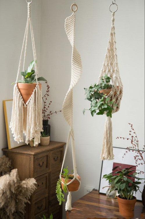 Buy farmhouse furniture Boho Plant Hanging Spider Plant Net Bag Decoration - Modern Cottage Farmhouse Furniture