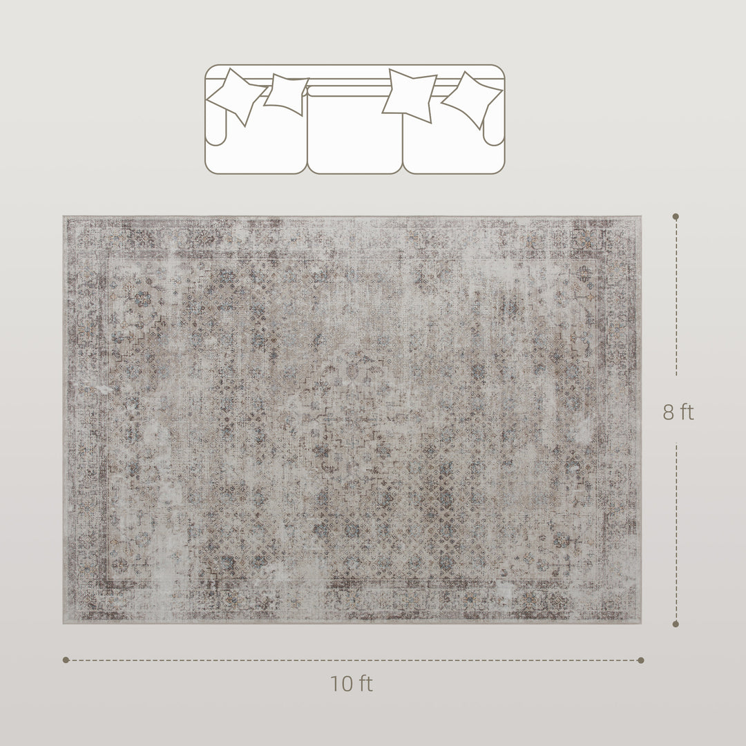 Buy farmhouse furniture Farmhouse Area Rug | Warm Mixed Brown | 8x10 Soft Chenille Living Room Rug - Modern Cottage Farmhouse Furniture