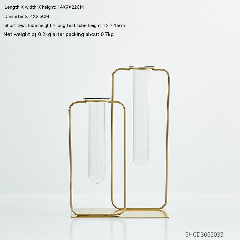 Buy farmhouse furniture Hydroponic Test Tube Vase Light Luxury Flower Container - Modern Cottage Farmhouse Furniture
