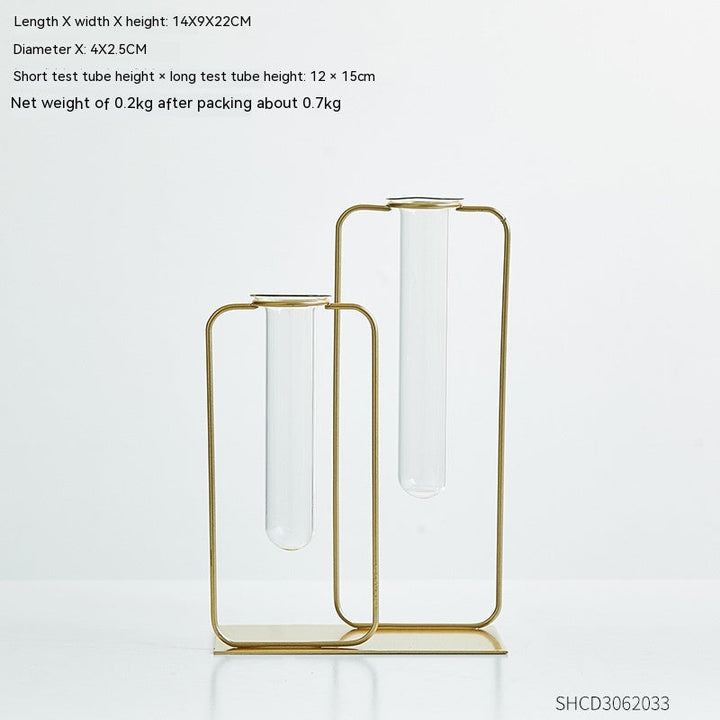 Buy farmhouse furniture Hydroponic Test Tube Vase Light Luxury Flower Container - Modern Cottage Farmhouse Furniture