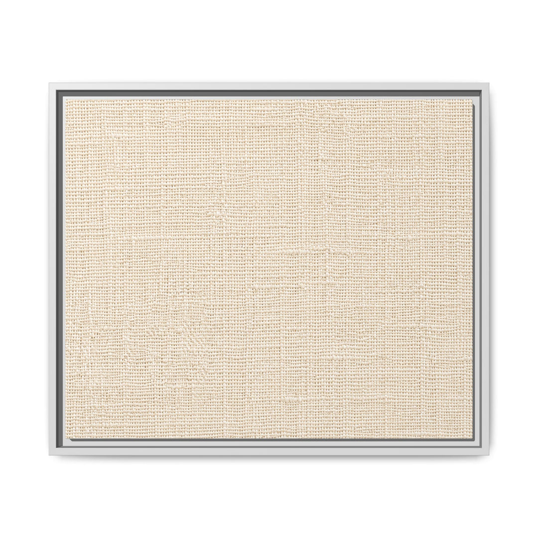 Woven Art Sage &amp; Cream Framed Canvas Wall Art