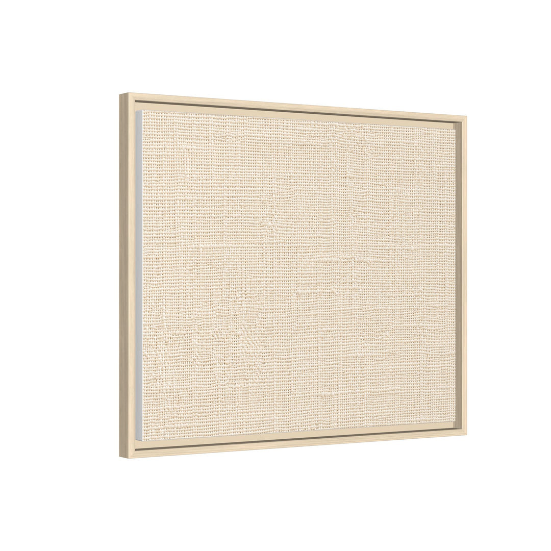 Woven Art Sage &amp; Cream Framed Canvas Wall Art