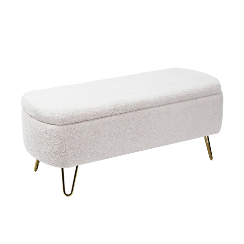 Buy farmhouse furniture Ivory White Mediterranean Farmhouse Bedside Storage Footstool - Modern Cottage Farmhouse Furniture
