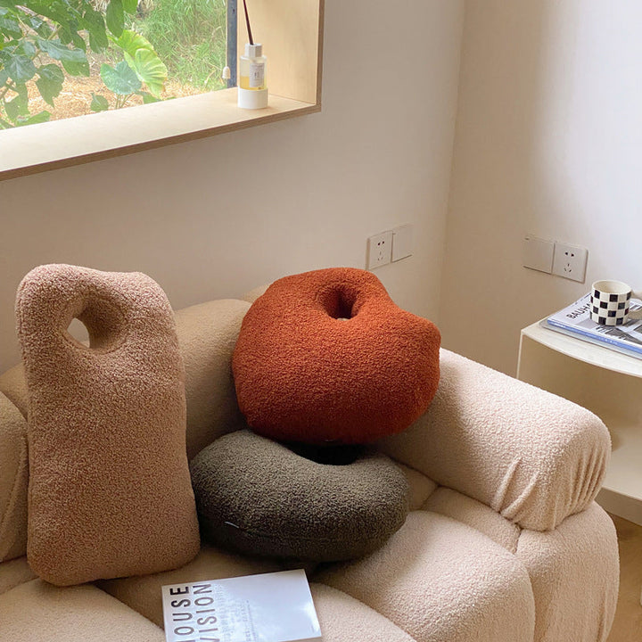 Buy farmhouse furniture Teddy Fleece Wool Roll Oil Painting Board Plush Pillow - Modern Cottage Farmhouse Furniture