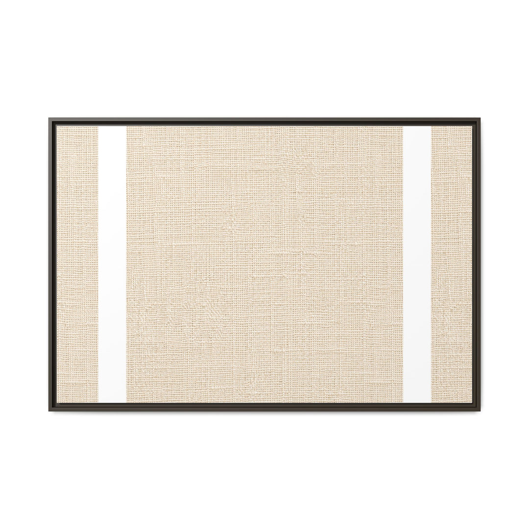 Woven Art Sage &amp; Cream Framed Canvas Wall Art