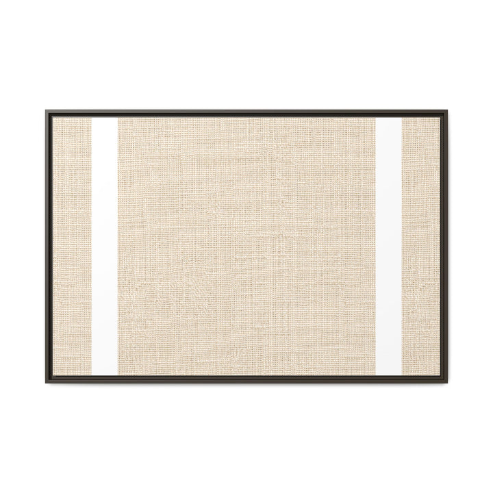 Woven Art Sage &amp; Cream Framed Canvas Wall Art