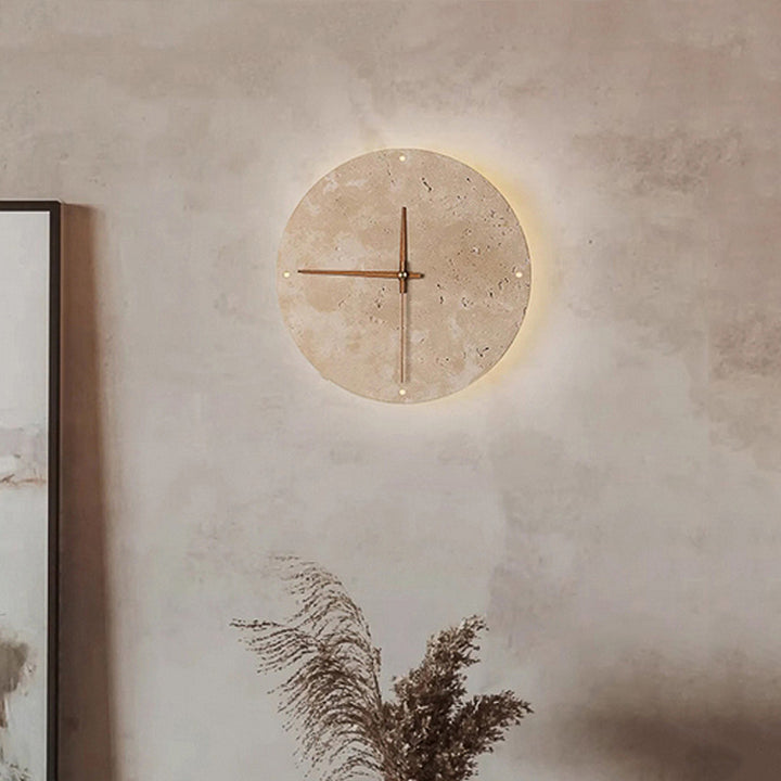 Buy farmhouse furniture Santorini | Mediterranean Luxury Cliff Stone Wall Clock - Modern Cottage Farmhouse Furniture