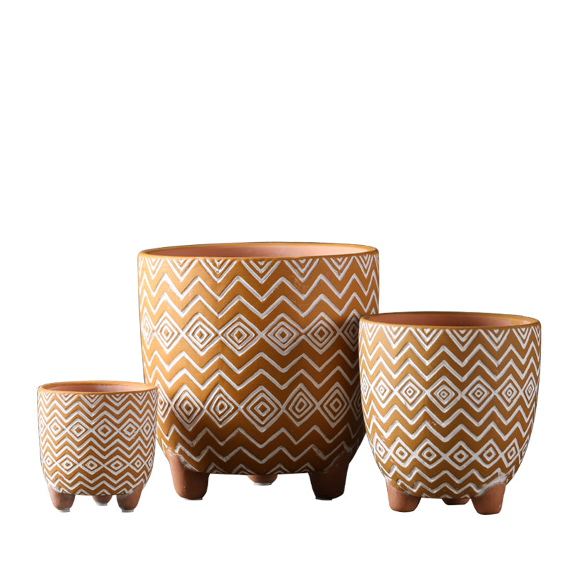Buy farmhouse furniture Tuscan Terracotta Three-Legged Flower Pot – Spanish Home Decor - Modern Cottage Farmhouse Furniture