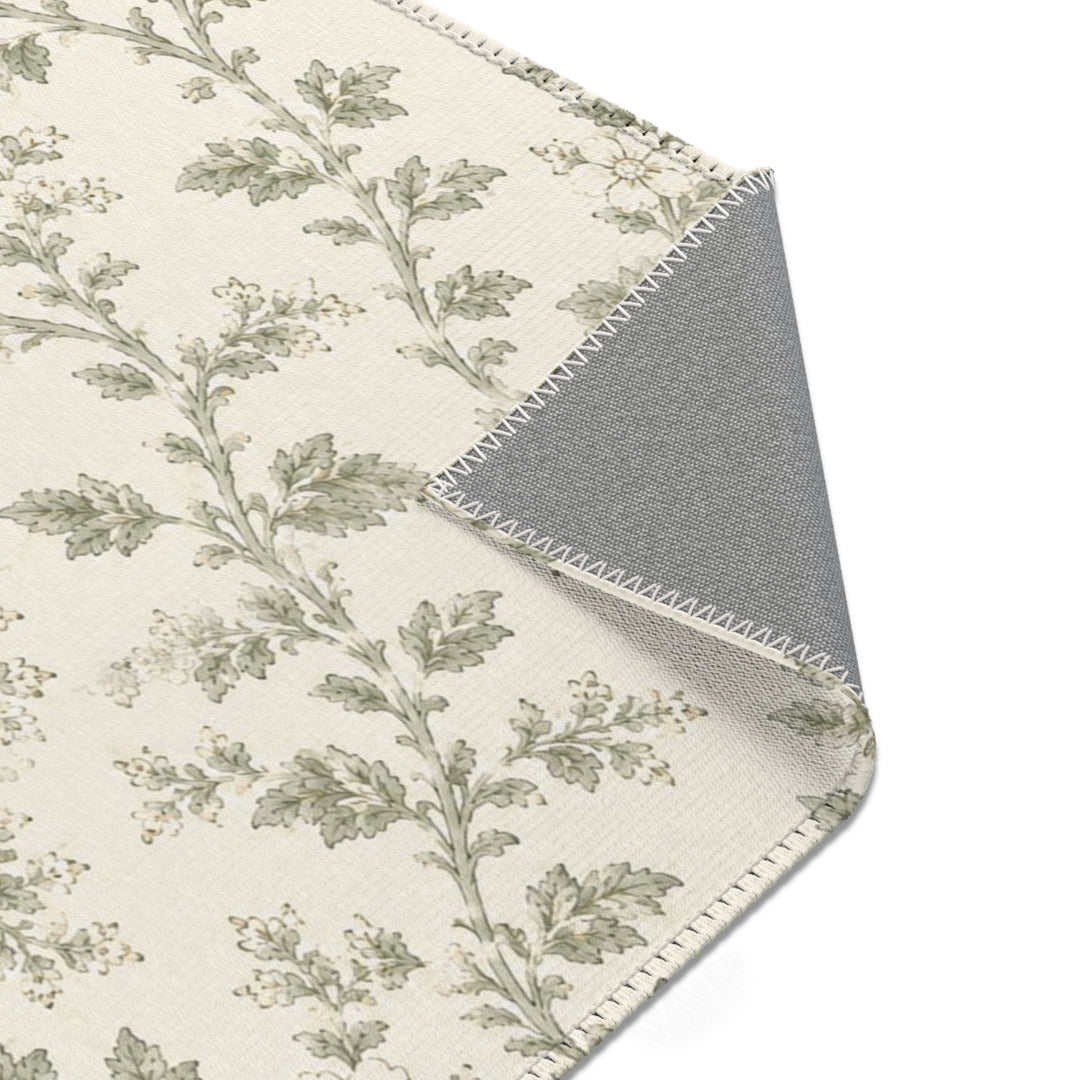 Buy farmhouse furniture Vintage Botanical Cream &amp; Sage Accent Rug - Modern Cottage Farmhouse Furniture