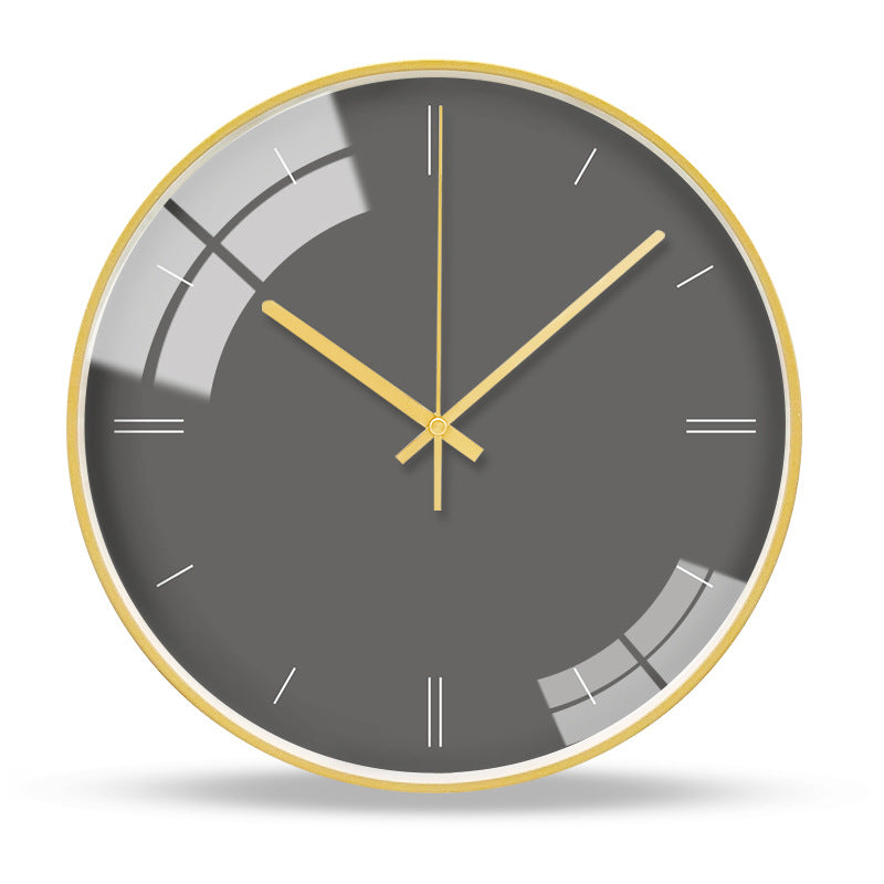 Buy farmhouse furniture Amore Gold Luxury Wall Clock | Silent Sweep Mediterranean Classical | 12" Round - Modern Cottage Farmhouse Furniture