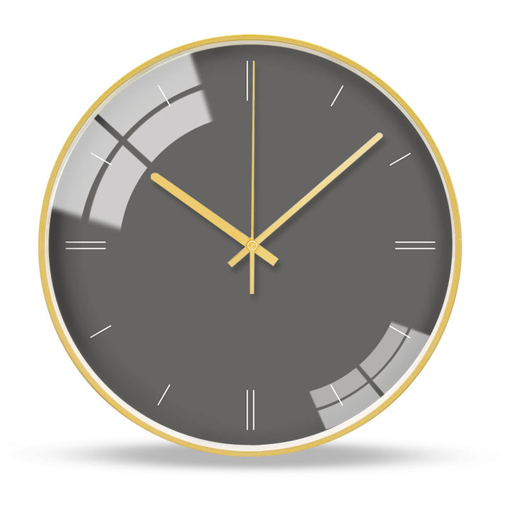 Buy farmhouse furniture Amore Gold Luxury Wall Clock | Silent Sweep Mediterranean Classical | 12" Round - Modern Cottage Farmhouse Furniture