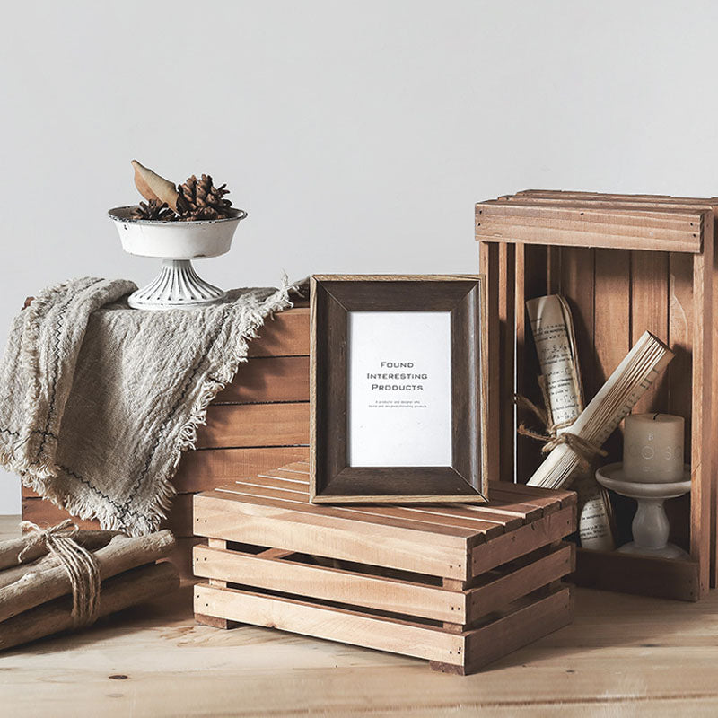 Buy farmhouse furniture Dasos | Mediterranean Farmhouse Wooden Basket - Modern Cottage Farmhouse Furniture
