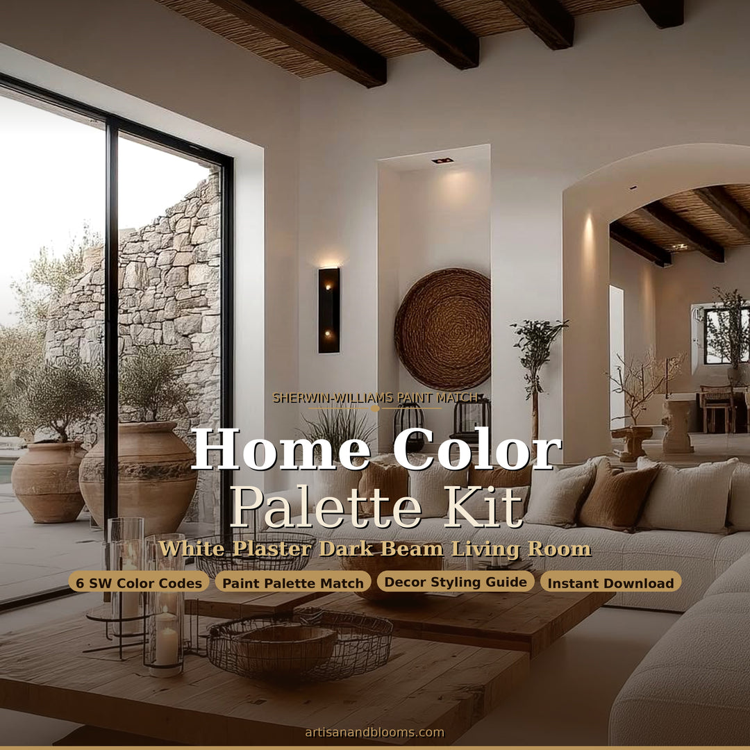 Buy farmhouse furniture White Arch Living Room | Digital Colour Swatch Kit | 300 DPI Print-at-Home | SW · BM · Behr · F&B · Sikkens · Dulux · Asian Paints - Modern Cottage Farmhouse Furniture
