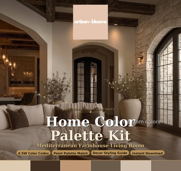Buy farmhouse furniture Auburn Mocha Farmhouse Edition Sherwin Williams Paint Palette Kit (Instant Download) - Modern Cottage Farmhouse Furniture