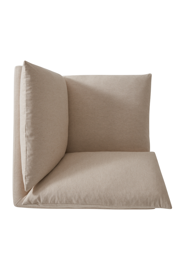 Buy farmhouse furniture Cream Linen Modern Farmhouse Sectional Sofa Couch | Charlie - Modern Cottage Farmhouse Furniture