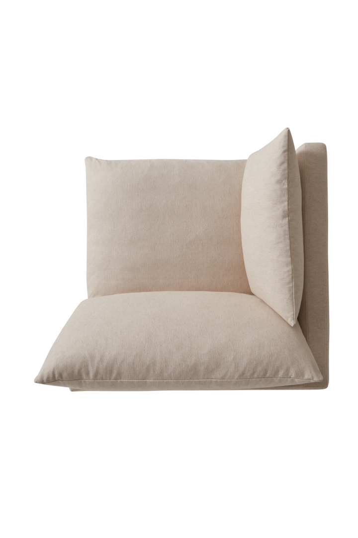 Buy farmhouse furniture Cream Linen Modern Farmhouse Sectional Sofa Couch | Charlie - Modern Cottage Farmhouse Furniture