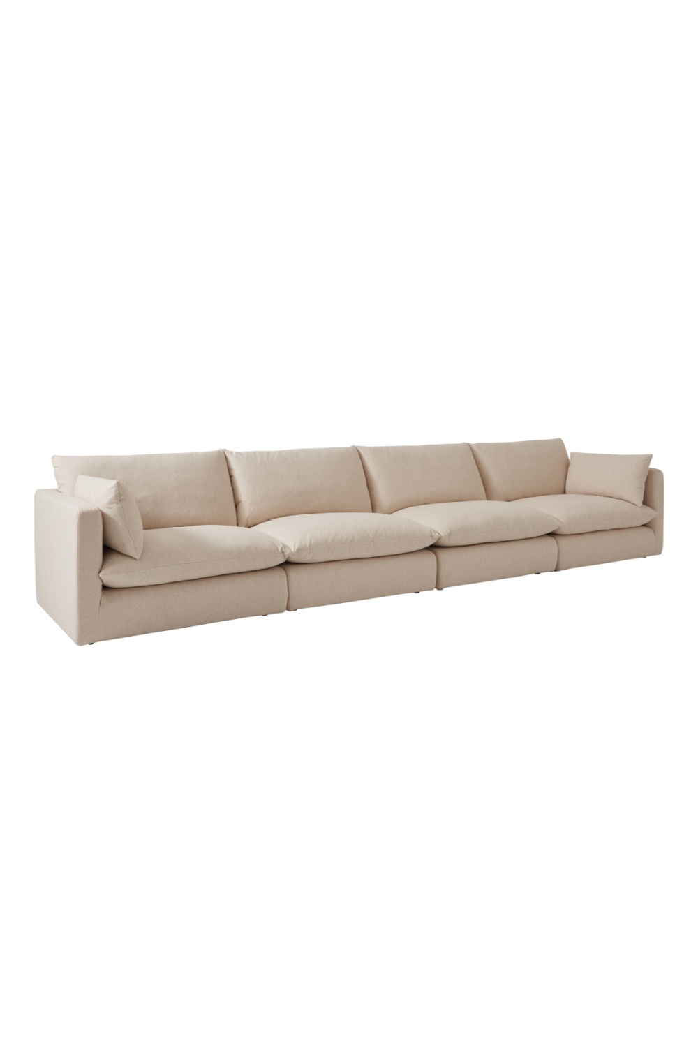 Buy farmhouse furniture Cream Linen Modern Farmhouse Sectional Sofa Couch | Charlie - Modern Cottage Farmhouse Furniture