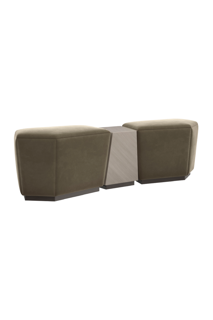 Buy farmhouse furniture Faceted Modern Mediterranean Ottoman | Caracole Gemini - Modern Cottage Farmhouse Furniture