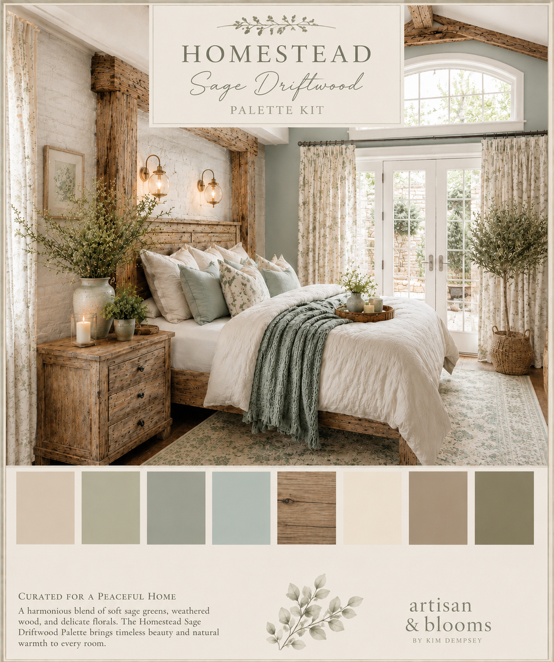 Buy farmhouse furniture Homestead Sage & Driftwood Palette Kit - Modern Cottage Farmhouse Furniture