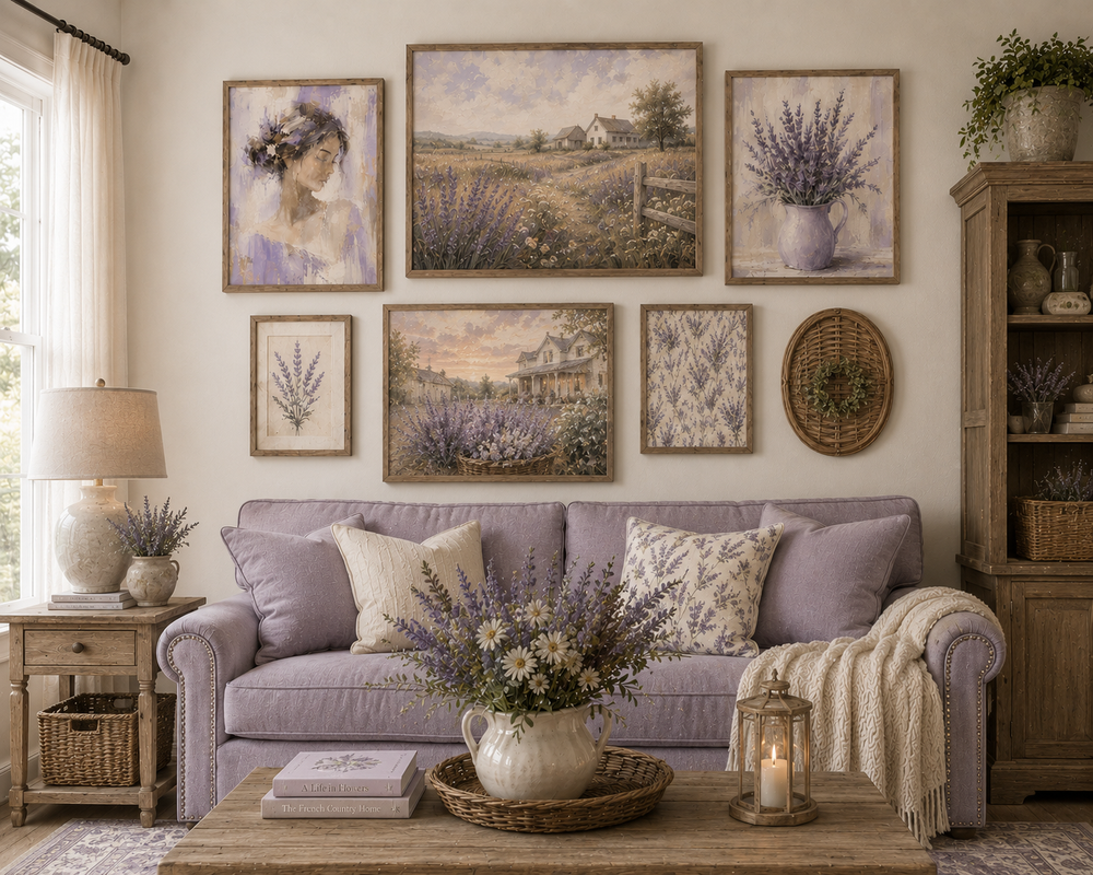 Buy farmhouse furniture Vanilla & Lavender Color Palette Kit - Modern Cottage Farmhouse Furniture