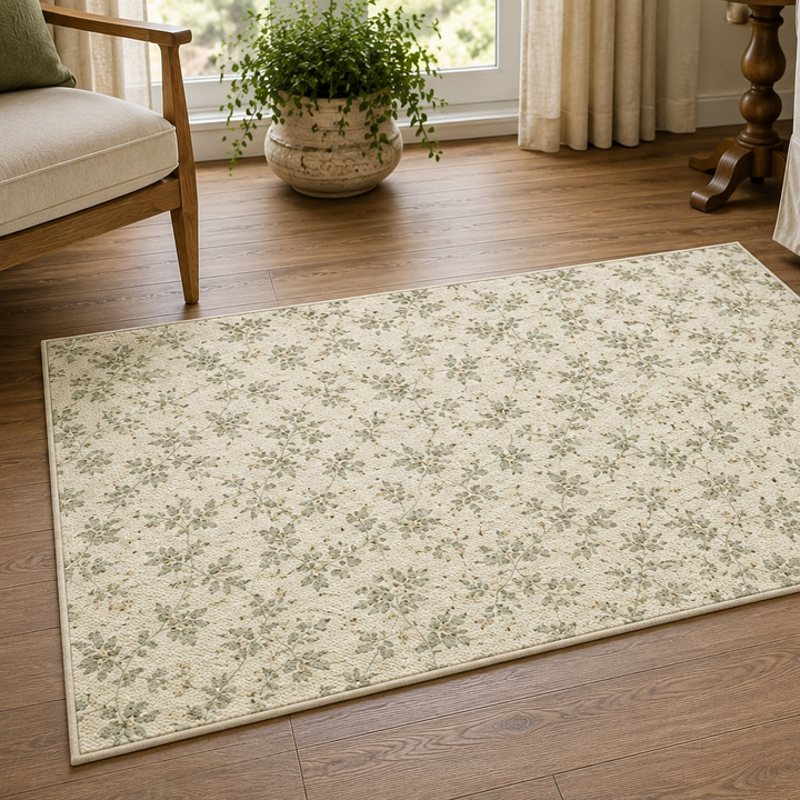 Neutral Cream &amp; Sage Rug