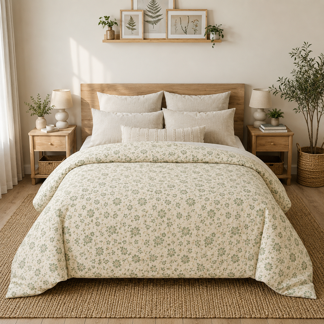 Buy farmhouse furniture Sage Lily Cove Cotton Comforter - Large Pattern - Modern Cottage Farmhouse Furniture