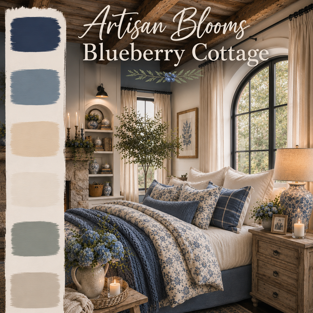 Buy farmhouse furniture Cream & Blueberry Cottage Palette Kit - Modern Cottage Farmhouse Furniture
